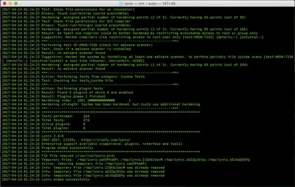 Lynis: Walkthrough