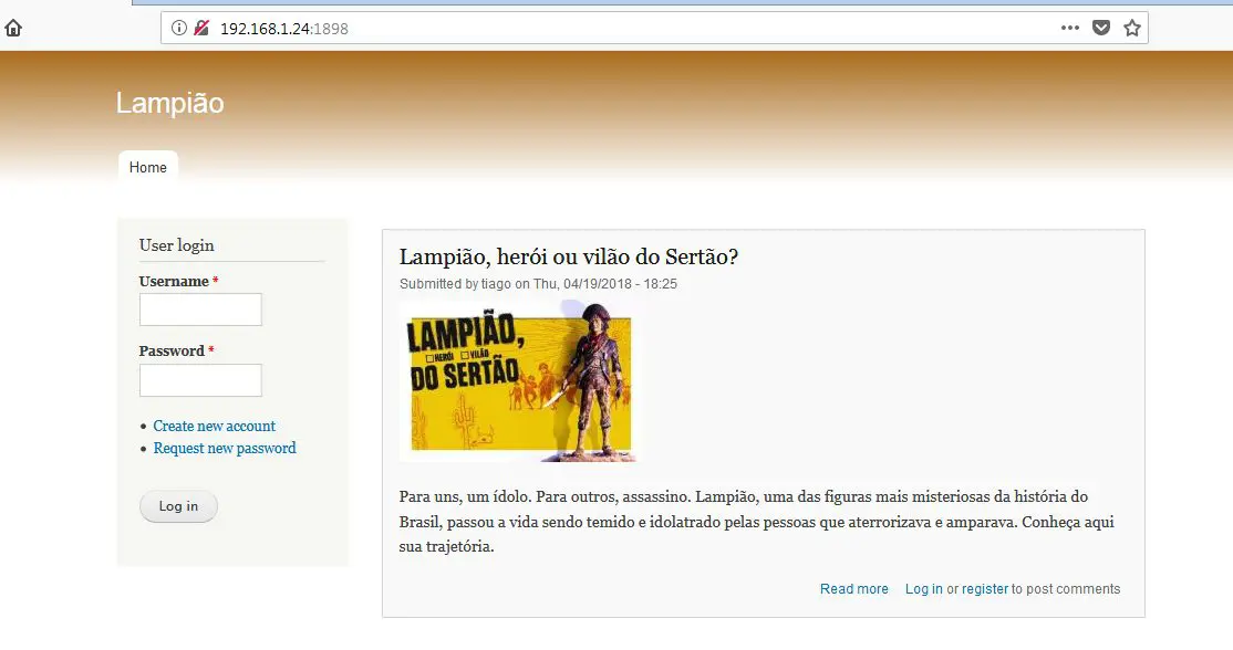 Lampião 1: CTF walkthrough