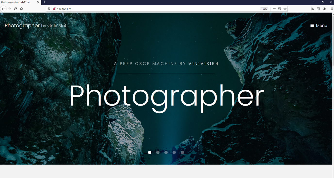 Photographer 1: CTF walkthrough, part 1