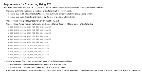 App Transport Security