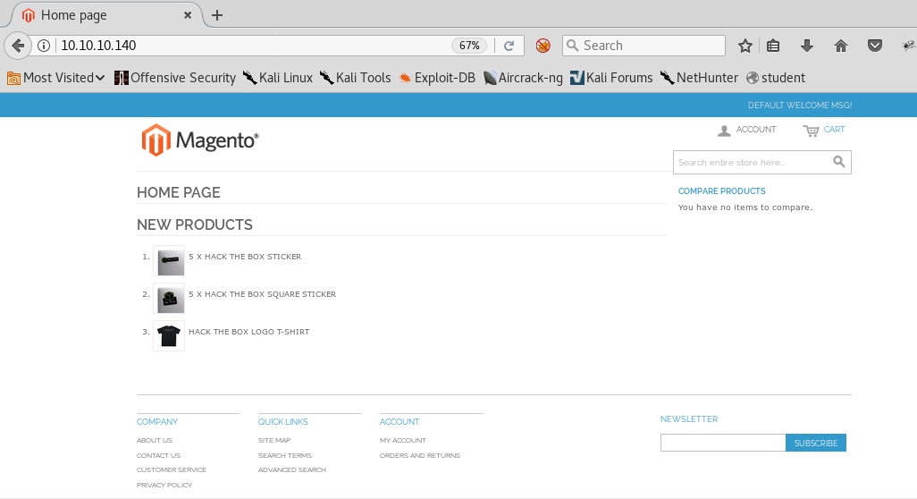 Hack the Box (HTB) machines walkthrough series — Swagshop