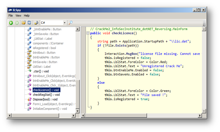 Figure 4 Method chcekLicense()