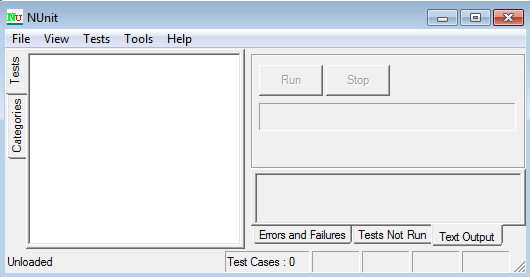 Figure 1.1 NUnit GUI