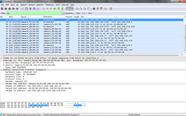 Figure 4. ARP packet analysis (Click to Enlarge)